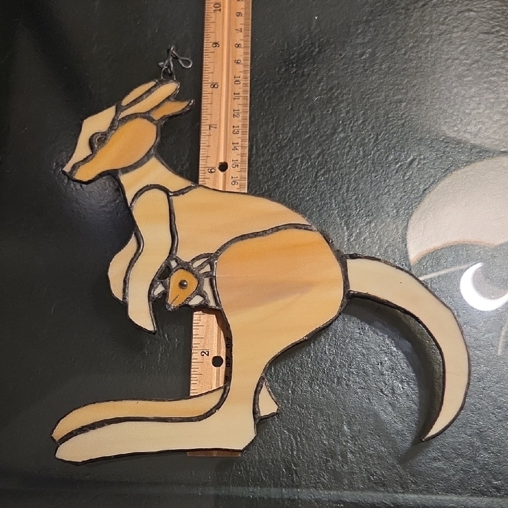 Stained Glass Kangaroo Suncatcher